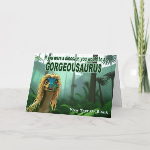 Cartes Pour Fêtes Annuelles Georgeousaurus Blond Dinosaur