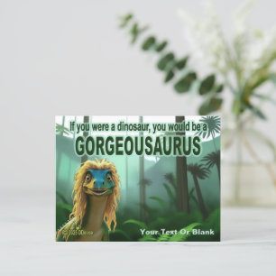 Cartes Pour Fêtes Annuelles Georgeousaurus Blond Dinosaur