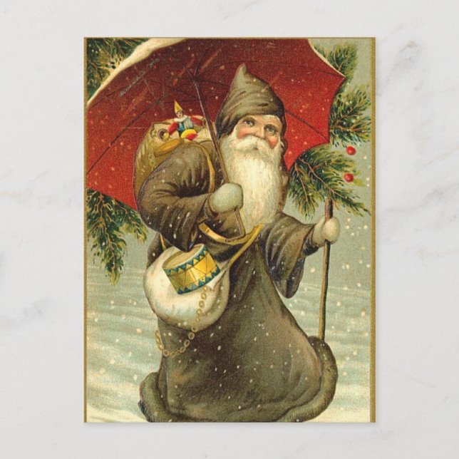 Cartes Pour Fêtes Annuelles German Santa Christmas Postcards (Devant)