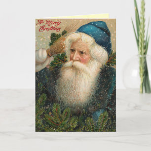 Cartes Pour Fêtes Annuelles German Santa Vintage Christmas Card