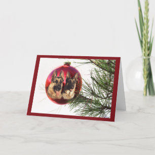 Cartes Pour Fêtes Annuelles German Shepherd Christmas Ball Hanging3