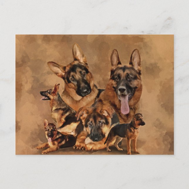 Cartes Pour Fêtes Annuelles German Shepherd Dog (Devant)