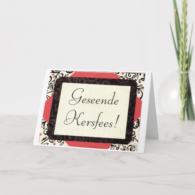 Cartes Pour Fêtes Annuelles Geseende Kersfees ! (Devant)