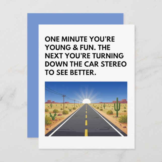 Cartes Pour Fêtes Annuelles Getting Old Funny Birthday Card Stereo Joke (Devant / Derrière)
