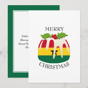Cartes Pour Fêtes Annuelles GHANA FLAG   Pudding de Noël   Festive