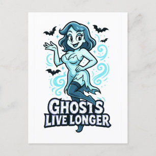 Cartes Pour Fêtes Annuelles Ghost - Ghosts Live Plus Longs