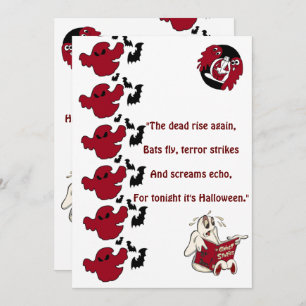 Cartes Pour Fêtes Annuelles Ghosts Parade Halloween chauves-souris Salutation