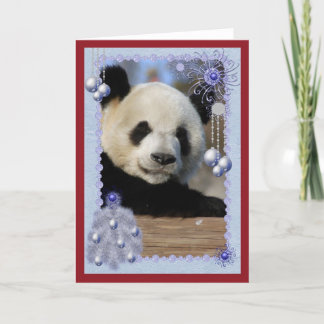 Cartes Pour Fêtes Annuelles Giant Panda Bear Christmas Card