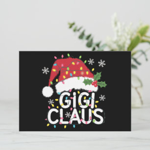 Cartes Pour Fêtes Annuelles Gigi Claus Lumières de Noël Pyjama Famille Assorti