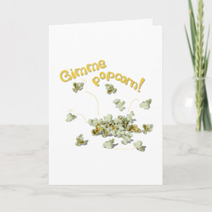 Cartes Pour Fêtes Annuelles Gimme Popcorn Amateurs de Popcorn