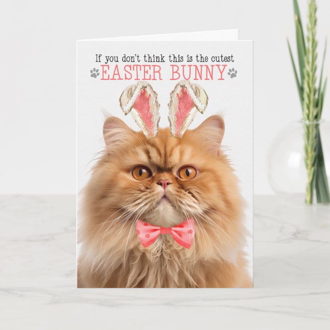 Cartes Pour Fêtes Annuelles Ginger Peret Chat Cutest Bunny Bunny Kitty Puns (Devant)