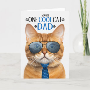 Cartes Pour Fêtes Annuelles Ginger Tabby Chat Fête des pères Un Cool Chat