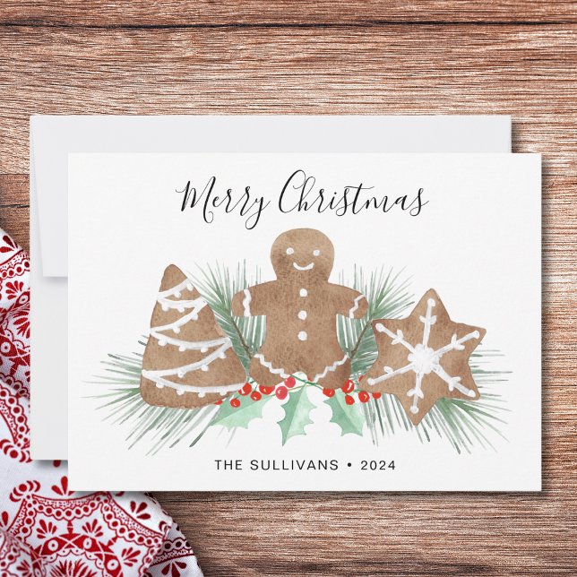 Cartes Pour Fêtes Annuelles Gingerbread Cookies Noël (Créateur téléchargé)