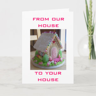 CARTES POUR FÊTES ANNUELLES GINGERBREAD EASTER HOUSE GREETINGS DE NOUS