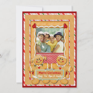 Cartes Pour Fêtes Annuelles Gingerbread Hommes et femmes salutations