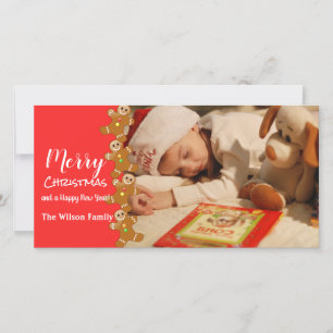 Cartes Pour Fêtes Annuelles Gingerbread Hommes Salutations photo