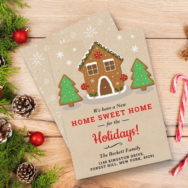 Cartes Pour Fêtes Annuelles Gingerbread House (Créateur téléchargé)