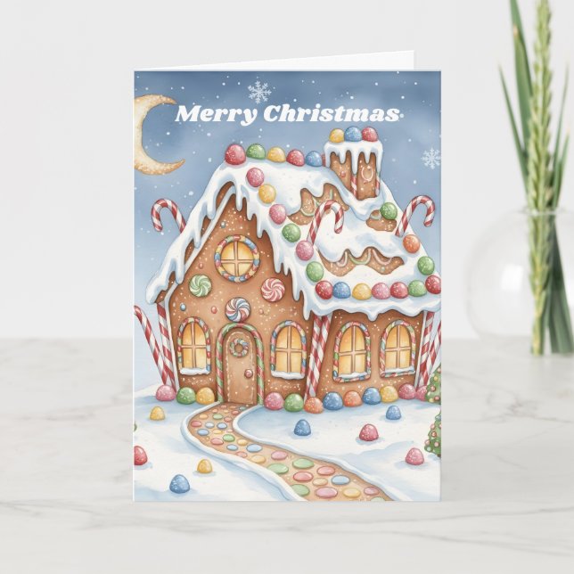 Cartes Pour Fêtes Annuelles Gingerbread House Wonderland Christmas (Devant)