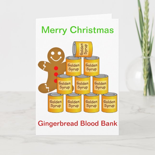Cartes Pour Fêtes Annuelles Gingerbread Man Blood bank (Devant)