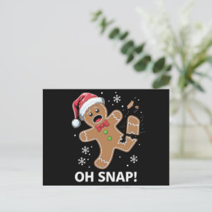 Cartes Pour Fêtes Annuelles Gingerbread Man Oh Snap Christmas Funny Cookie