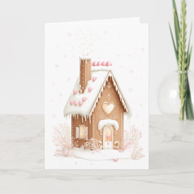 Cartes Pour Fêtes Annuelles Gingerbread Noël (Devant)