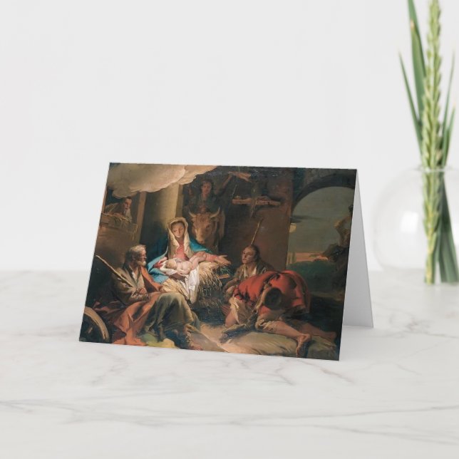 Cartes Pour Fêtes Annuelles Giovanni Tiepolo - L'adoration des bergers (Devant)
