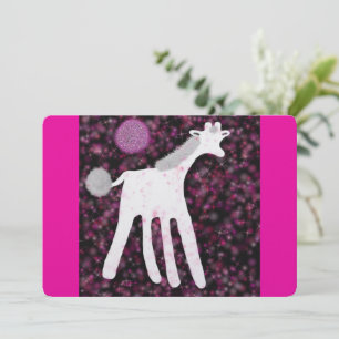 Cartes Pour Fêtes Annuelles girafe de disco de Nouvel An