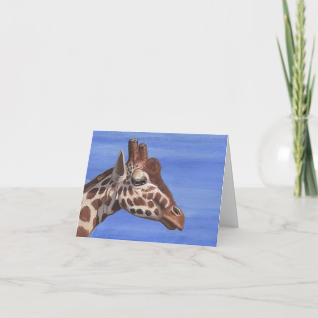 Cartes Pour Fêtes Annuelles Giraffe pensive (Devant)