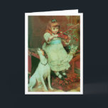 Cartes Pour Fêtes Annuelles Girl playing the violin<br><div class="desc">Jolie carte d'art musical.</div>