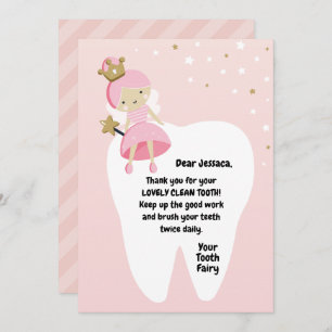 Cartes Pour Fêtes Annuelles Girly Lost First Tooth Card. Visite de la fée des 