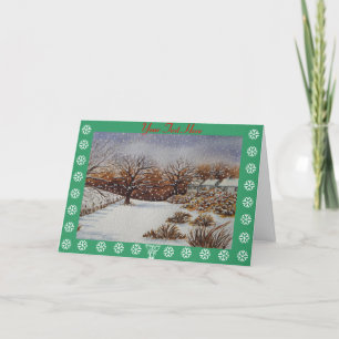 Cartes Pour Fêtes Annuelles gîtes ruraux neige scène Noël original