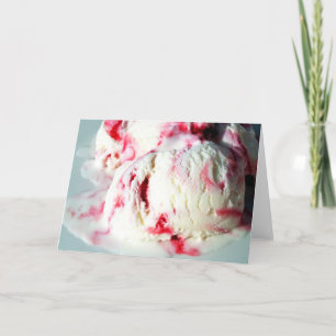 Cartes Pour Fêtes Annuelles Glace à la framboise ondulée