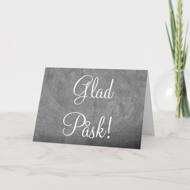 Cartes Pour Fêtes Annuelles Glad Påsk Swedish Happy Easter Chalkboard (Devant)