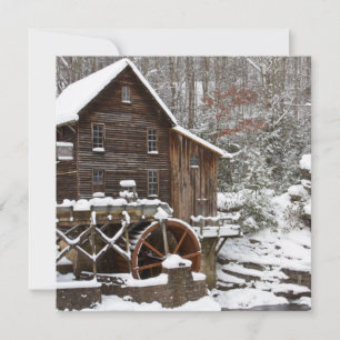 Cartes Pour Fêtes Annuelles Glade Creek Grist Mill en hiver