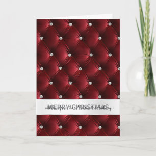Cartes Pour Fêtes Annuelles Glam Faux Velvet Noël rouge