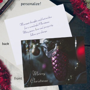 Cartes Pour Fêtes Annuelles Glamour foncé Joyeux Noël