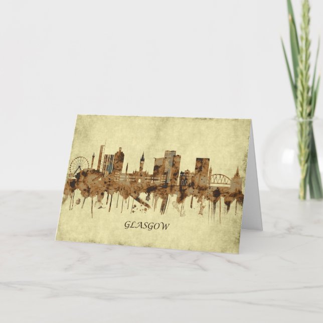 Cartes Pour Fêtes Annuelles Glasgow Écosse (Devant)