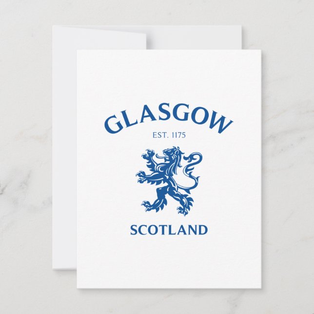 CARTES POUR FÊTES ANNUELLES GLASGOW, ÉCOSSE (Devant)