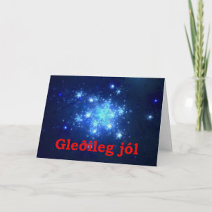Cartes Pour Fêtes Annuelles Gleðileg Jól - Ciel nocturne