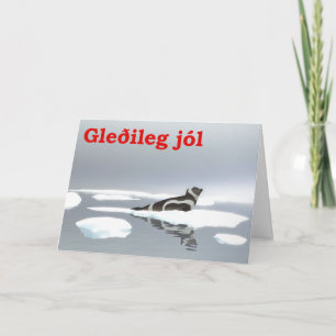 Cartes Pour Fêtes Annuelles Gleðileg jól - Sceau de ruban
