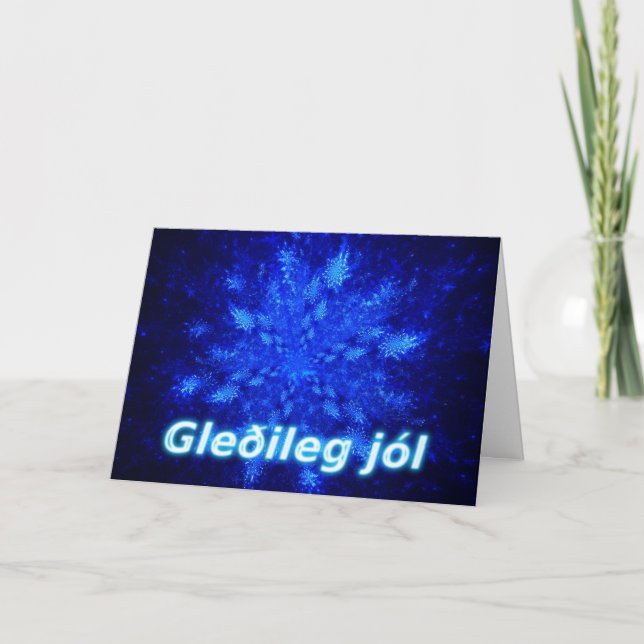 Cartes Pour Fêtes Annuelles Gleðileg jól - Snowburst (Devant)
