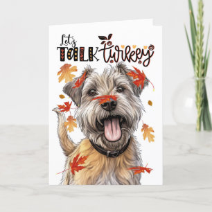 Cartes Pour Fêtes Annuelles Glen d'action de grâces Imaal Terrier Chien Parler