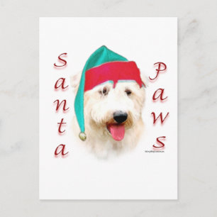 Cartes Pour Fêtes Annuelles Glen of Imaal Terrier Père Noël Paws