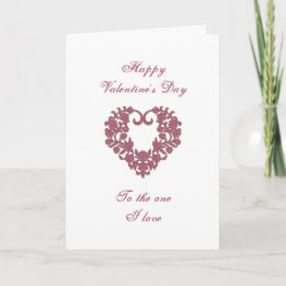 Cartes Pour Fêtes Annuelles Glitter Flourish Valentine Greeting Card