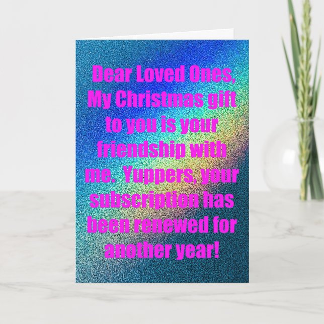 Cartes Pour Fêtes Annuelles Glittery Rainbow Snarky Christmas Card (Devant)