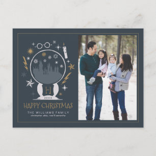 Cartes Pour Fêtes Annuelles Globe de neige HOGWARTS™   Joyeux Noël
