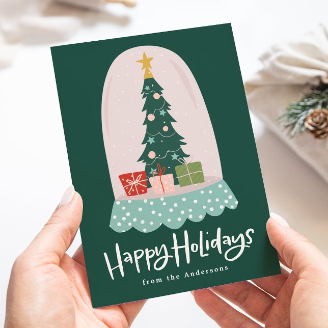 Cartes Pour Fêtes Annuelles Globe de neige lunaire non photo (Créateur téléchargé)