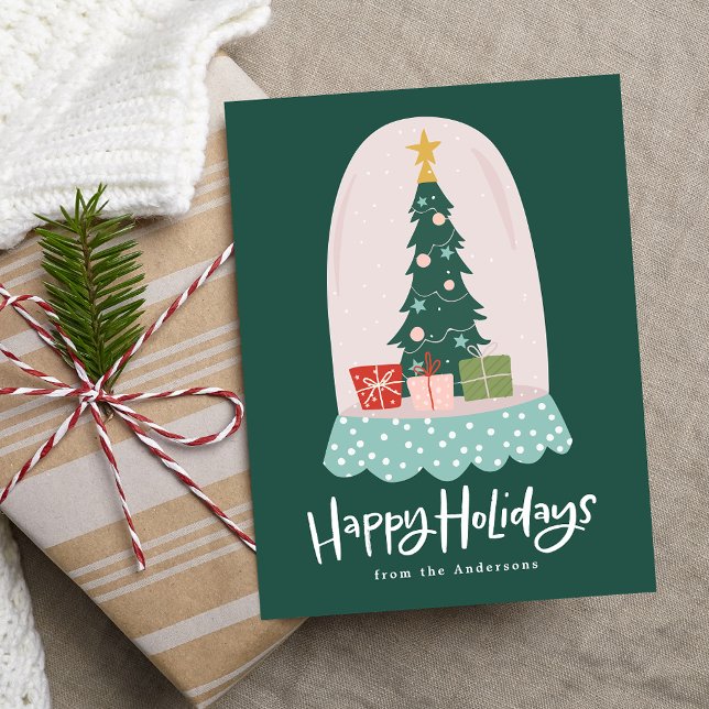 Cartes Pour Fêtes Annuelles Globe de neige lunaire non photo (Créateur téléchargé)