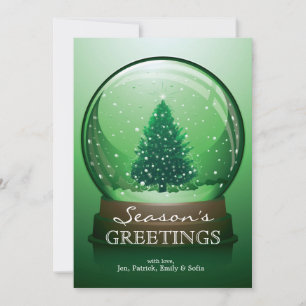 Cartes Pour Fêtes Annuelles Globe de neige réaliste de Noël