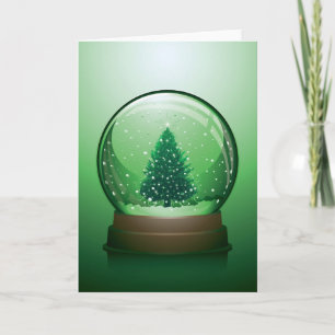 Cartes Pour Fêtes Annuelles Globe de neige réaliste de Noël